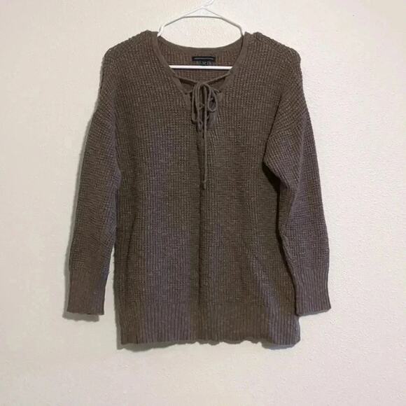 American Eagle Outfitters lace up knit sweater size XL - Picture 1 of 5